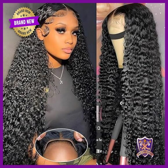 24 Inch Glueless Human Hair Wig Deep Wave 5x5 HD Lace Closure 200 Density main image 4